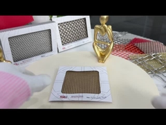 ブロンズ 1.5mm 4m ラミネートガラスワイヤメッシュ PVD メタル織銅メッシュ