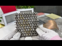 SS304 柔軟なメタル・メッシュ・ファブリック クリップド・メタル・スクリーン・ファサード 16フィート幅