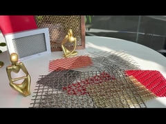 ISO9000 スクエアホールメッシュ ゴールデン・クリップド・メタル・キャビネット・メッシュ 防火