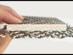 SS316 耐腐蝕性のある建築用織糸網用 天然色の織糸網装飾用線網パネル