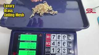 真鍮リングメッシュ天井装飾