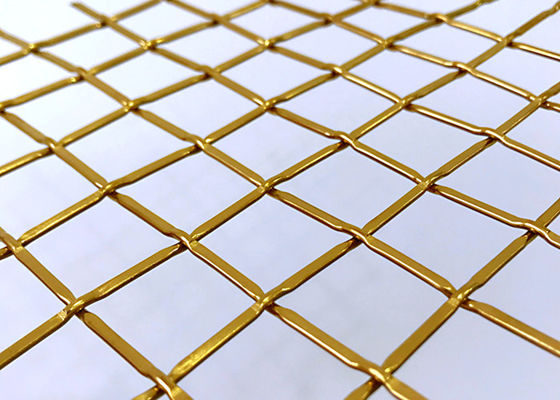 83%の金色のステンレス鋼の生地のキャビネットのための建築編まれた金属の網