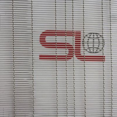ステンレス・スティール・メッシュ ラミネートガラス モダンスペース 装飾用隔壁 壁 天井アクセント ISO カスタムカット