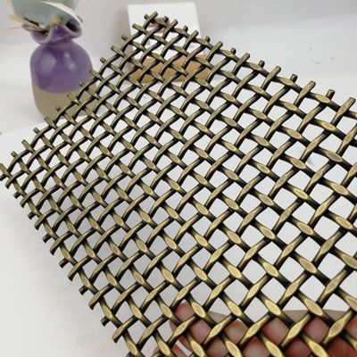 ISO9001認証装飾織り金網、お手入れ簡単デザイン、10mmフラットピッチ
