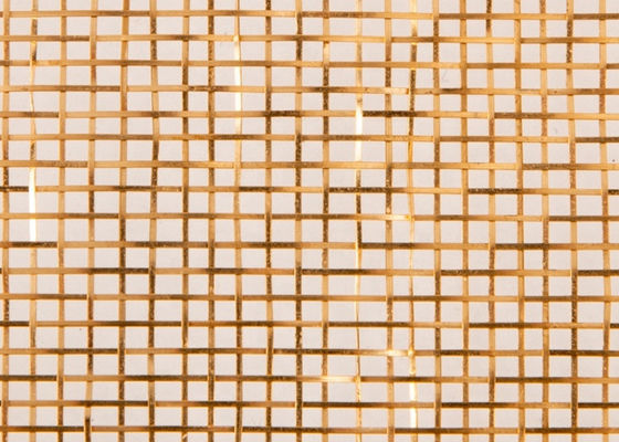120m x 2.5mの薄板にされたガラスの金属の網青銅色色の銅の罰金