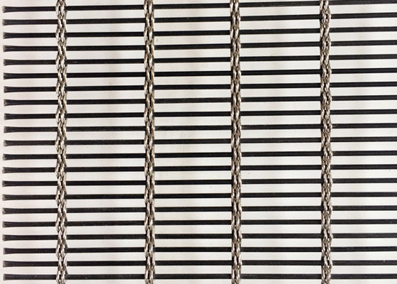 黒い造る正面のステンレス鋼の建築網ケーブルの金属120m x 6m