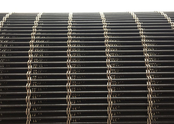 黒い造る正面のステンレス鋼の建築網ケーブルの金属120m x 6m