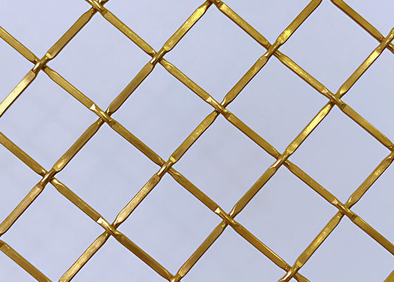 83%の金色のステンレス鋼の生地のキャビネットのための建築編まれた金属の網