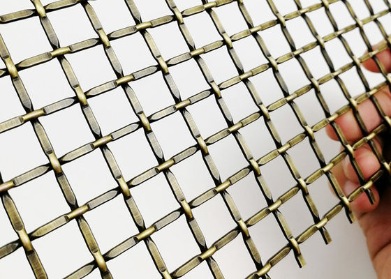 3.0m x 1.5m編まれたひだを付けられた建築金属の網の装飾的なキャビネットの挿入物