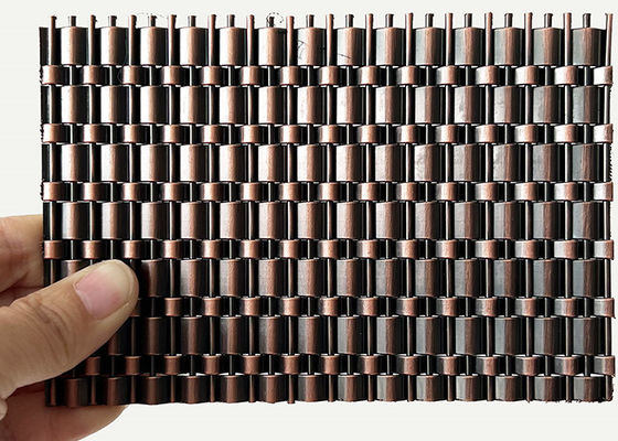 旧式な真鍮エレベーターの壁のためのSS304装飾的なロックのひだによって編まれるワイヤー