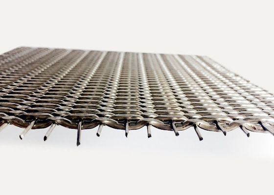 SS304 SS316のクラッディングの金属の網3.5mmの厚さの装飾的な編まれた網