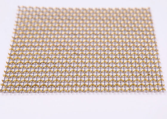 真鍮ワイヤー家具36mのための装飾的な編まれた金網の編まれた金属の網