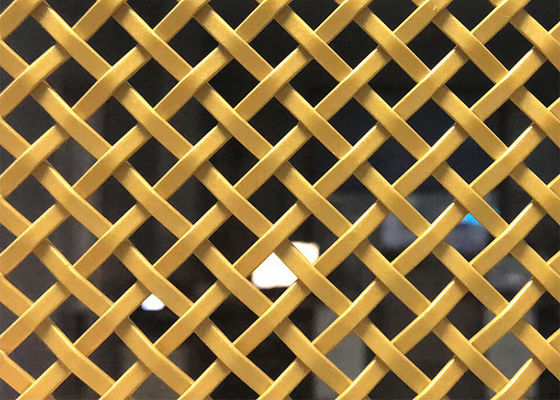 ライトブラス カラー 防火 装飾 建築 織物 網 ホール 画面 パーティション