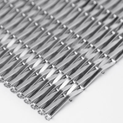 ステンレス製の30m-100m装飾的な鋼鉄網の磨く表面処理