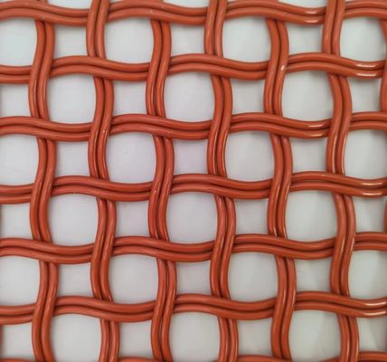 オレンジ色 5mm 建築用ステンレス鋼ワイヤ網 幅0.6m-2.4m