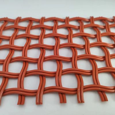 オレンジ色 5mm 建築用ステンレス鋼ワイヤ網 幅0.6m-2.4m