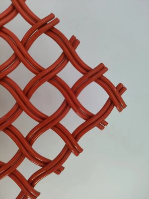 オレンジ色 5mm 建築用ステンレス鋼ワイヤ網 幅0.6m-2.4m
