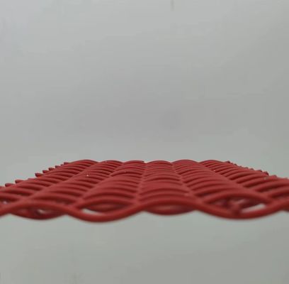 ISO9001 建築用織物メタルメッシュ ルームディバイダーのための赤い装飾品