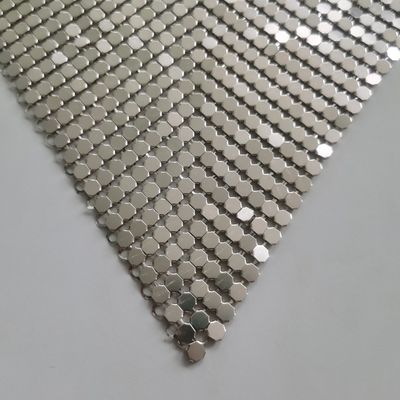 シルバーカーテン メタルメッシュ 布 メタルメッシュカーテン インテリアデザイン