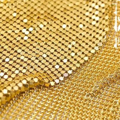 カーテン 布 輝く 金属 飾り付け メッシュ 色彩 柔らかい シルバー 高級 アルミ 柔軟 メタル メッシュ