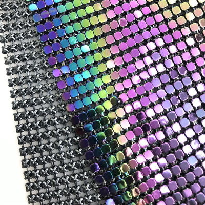 柔らかいアルミニウム セキン メッシュ 布 チェーン メール 布 テーブルの布 チェーン メール カーテン