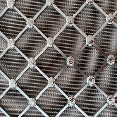 金属建築用織布線網 ステンレス鋼織布線網 格子 キャビネット装飾用