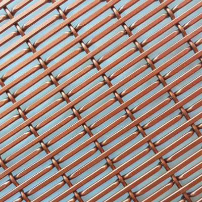 赤銅色 アルミニウムワイヤーメッシュ 直径1.5mm/2mm 壁パネル 室内隔壁用