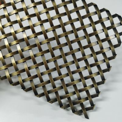 ISO9001認証装飾織り金網、お手入れ簡単デザイン、10mmフラットピッチ