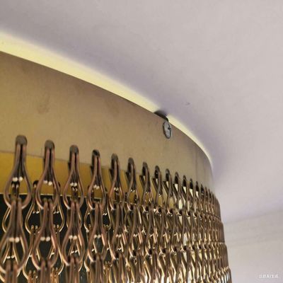 アルミニウムチェーンリンクカーテン,カスタムサイズと耐久性のあるレール,その他のフィッティング