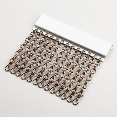 装飾的なChainmailリング網のカーテン スクリーンの建物の正面の自然な色