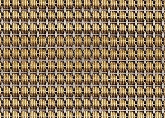 4.6mmの平織り建築金網は反青銅色の生地のクラッディングにパネルをはめる
