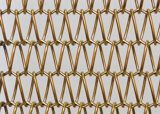 展覧会場のための1.5mの金の金属の網のコンベヤー ベルトのさび止め