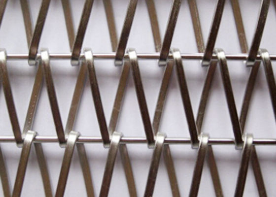 6mmのディバイダーの螺線形の網ベルトの壁のクラッディングによって編まれる金属のメッシュ生地