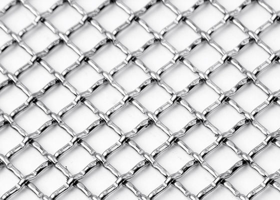 3×6m SGSロックのひだの金網の正方形のステンレス鋼の編まれた金属の網