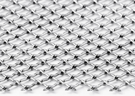 3×6m SGSロックのひだの金網の正方形のステンレス鋼の編まれた金属の網