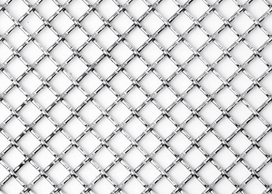 3×6m SGSロックのひだの金網の正方形のステンレス鋼の編まれた金属の網