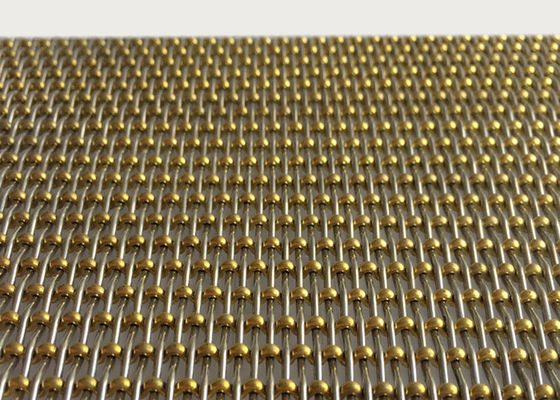 ODM PVD銅によって編まれるロックのひだの3.2mmの仕切りの金属の網を金網