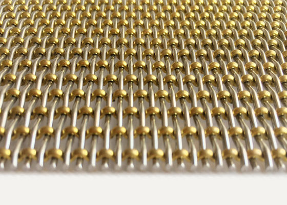 ODM PVD銅によって編まれるロックのひだの3.2mmの仕切りの金属の網を金網