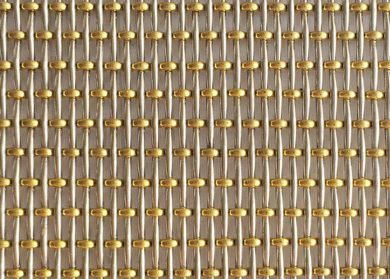 ODM PVD銅によって編まれるロックのひだの3.2mmの仕切りの金属の網を金網