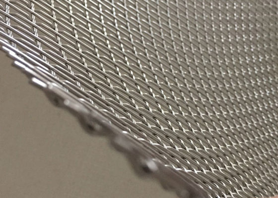 3.3mmの304ステンレス鋼のひだを付けられた金網の編まれた建築網の正面