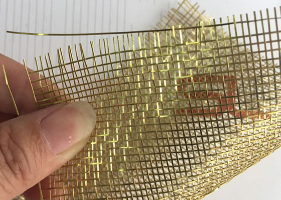 超薄い建築ガラス薄板にされた金網真鍮の編まれた0.5mm