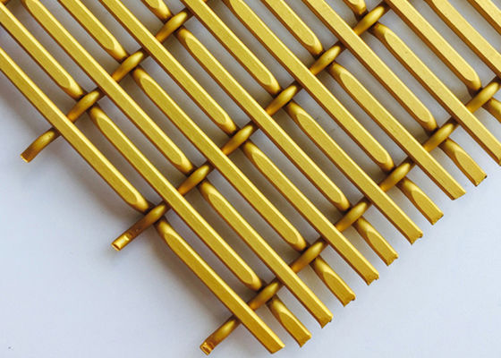 金アルミニウムは装飾的な編まれた金網を広げるX-Y 6010を陽極酸化した