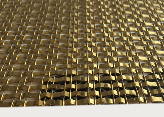 OEMの金建築装飾的な編まれた金網のステンレス鋼X-Y 1513G