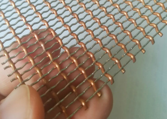 36mの装飾的な編まれた金網部屋ディバイダー2.5mm Chromeの網のグリル