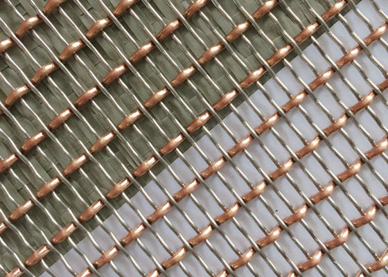 36mの装飾的な編まれた金網部屋ディバイダー2.5mm Chromeの網のグリル