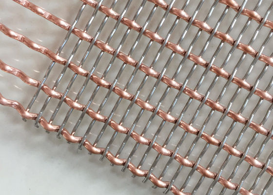 36mの装飾的な編まれた金網部屋ディバイダー2.5mm Chromeの網のグリル