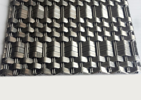 SS316 Decoの金属の建築編まれた金網は1.5 x 2mmのゆがみの直径にパネルをはめる