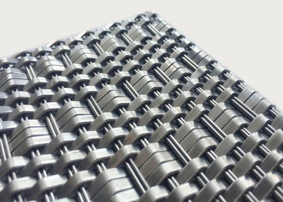 SS316 Decoの金属の建築編まれた金網は1.5 x 2mmのゆがみの直径にパネルをはめる