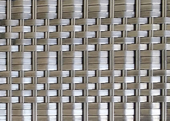 SS316 Decoの金属の建築編まれた金網は1.5 x 2mmのゆがみの直径にパネルをはめる