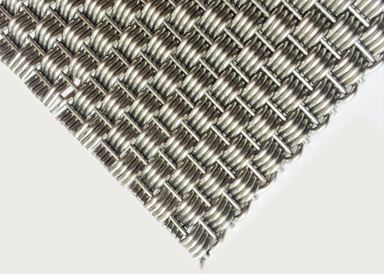 仕切りの装飾的な編まれた金網はAISI 316Lの自然な色にパネルをはめる